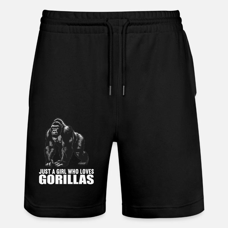 Gorillas Gorilla - Stanley/Stella Trainer Unisex Organic Jogging Shorts - black