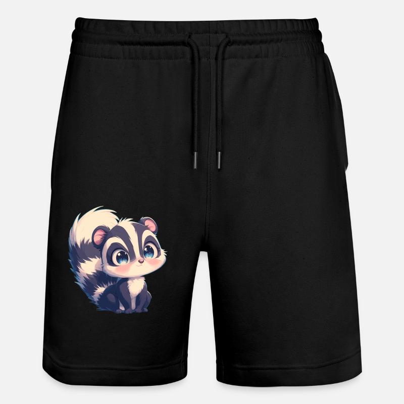 Stinktiere Stinktier - Stanley/Stella Unisex Bio Joggingshorts Trainer  - Schwarz
