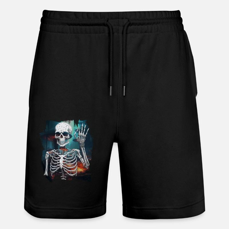 Halloween Ghost Ghosts Nature Lover - Stanley/Stella Trainer Unisex Organic Jogging Shorts - black