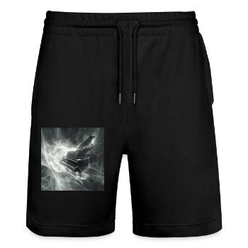 Klavier - Stanley/Stella Unisex Bio Joggingshorts Trainer  - Schwarz - Vorne - Nik (191cm) & Marisol (170cm)
