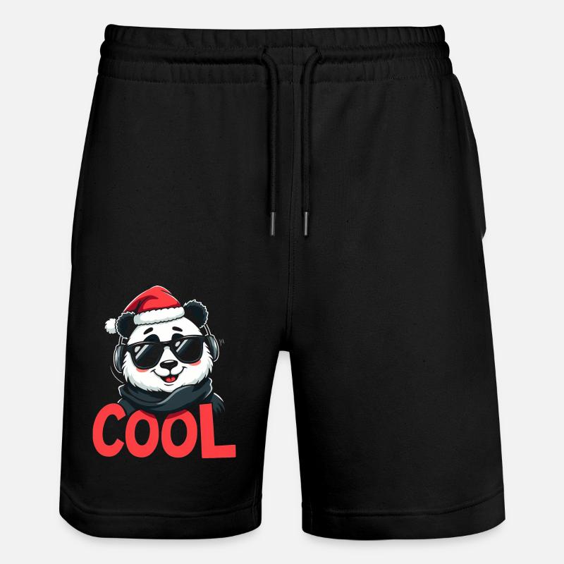 Noël panda cool - Short de jogging bio TRAINER Stanley/Stella unisexe - noir
