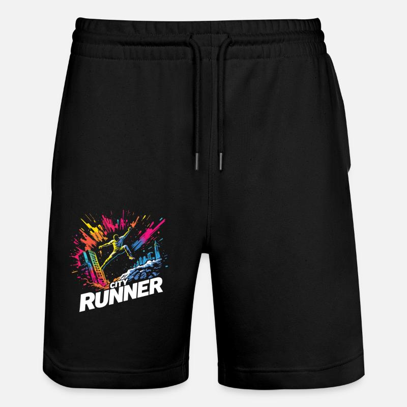 City Runner Stadtläufer - Short de jogging bio TRAINER Stanley/Stella unisexe - noir