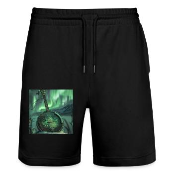 Banjo - Stanley/Stella Unisex Bio Joggingshorts Trainer  - Schwarz - Vorne - Nik (191cm) & Marisol (170cm)