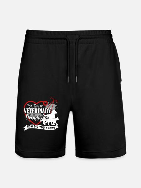 I am A Veterinary Technician - Stanley/Stella Trainer Unisex Organic Jogging Shorts - black