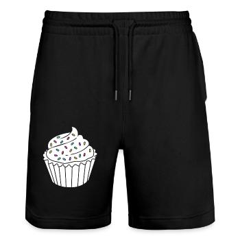 Gâteau Tartelette Décoration Gâteau - Short de jogging bio TRAINER Stanley/Stella unisexe - noir - Devant - Nik (191cm) & Marisol (170cm)