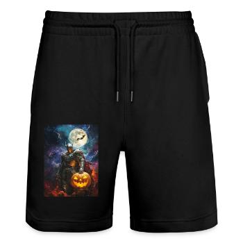Halloween Geschenk Frauen Ritter Männer Kinder - Stanley/Stella Unisex Bio Joggingshorts Trainer  - Schwarz - Vorne - Nik (191cm) & Marisol (170cm)