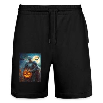 Halloween Geschenk Frauen Ritter Männer Kinder - Stanley/Stella Unisex Bio Joggingshorts Trainer  - Schwarz - Vorne - Nik (191cm) & Marisol (170cm)
