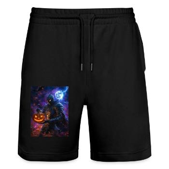 Halloween Geschenk Frauen Ritter Männer Kinder - Stanley/Stella Unisex Bio Joggingshorts Trainer  - Schwarz - Vorne - Nik (191cm) & Marisol (170cm)