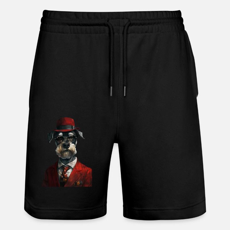 Schnauzer - Stanley/Stella Unisex Bio Joggingshorts Trainer  - Schwarz