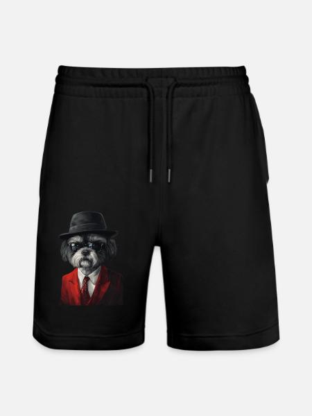 Shih Tzu - Stanley/Stella Unisex Bio Joggingshorts Trainer - Schwarz