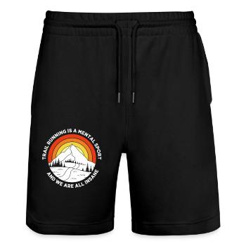 Trailrunning - Stanley/Stella Unisex Bio Joggingshorts Trainer  - Schwarz - Vorne - Nik (191cm) & Marisol (170cm)