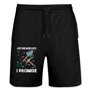 Just One More Rock I Promise: Perfekte Wahl für - Stanley/Stella Unisex Bio Joggingshorts Trainer  - Schwarz - Vorne - Nik (191cm) & Marisol (170cm)