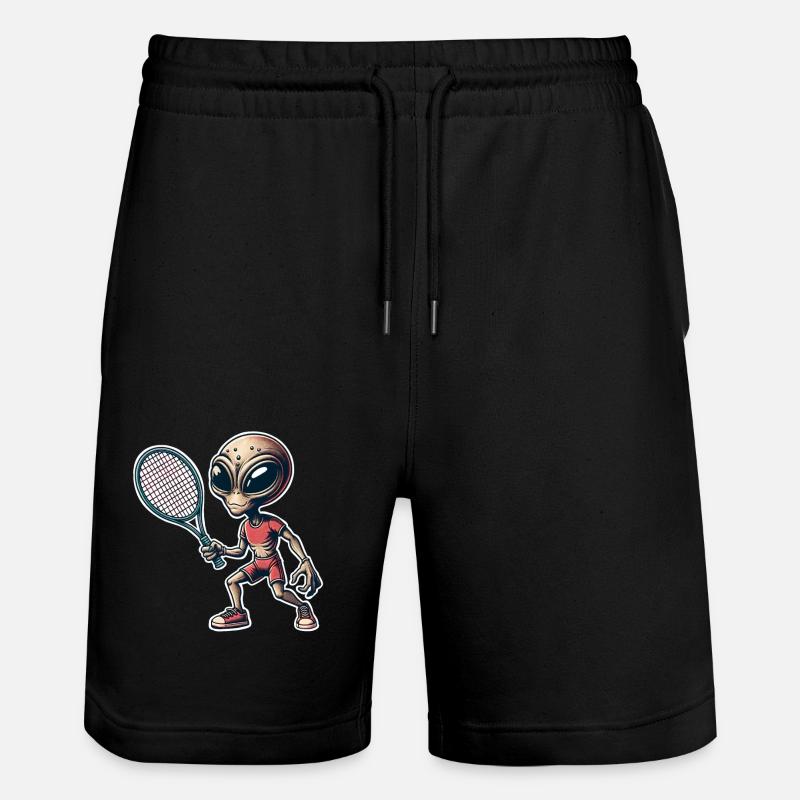 Alien Tennis - Stanley/Stella Unisex Bio Joggingshorts Trainer - Schwarz