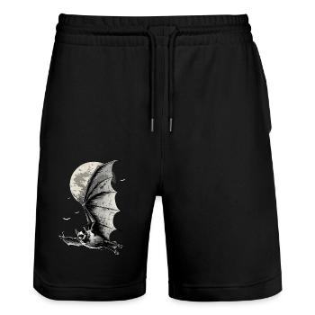 Schläger - Stanley/Stella Unisex Bio Joggingshorts Trainer  - Schwarz - Vorne - Nik (191cm) & Marisol (170cm)