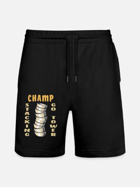 CUP STACKING CHAMP GO TOWER - Stanley/Stella Trainer Unisex Organic Jogging Shorts - black