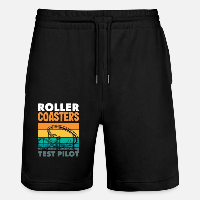 Achterbahn Testpilot Abenteuer - Stanley/Stella Unisex Bio Joggingshorts Trainer  - Schwarz