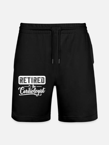 Cardiologist Retired Cardiologist - Stanley/Stella Trainer Unisex Organic Jogging Shorts - black
