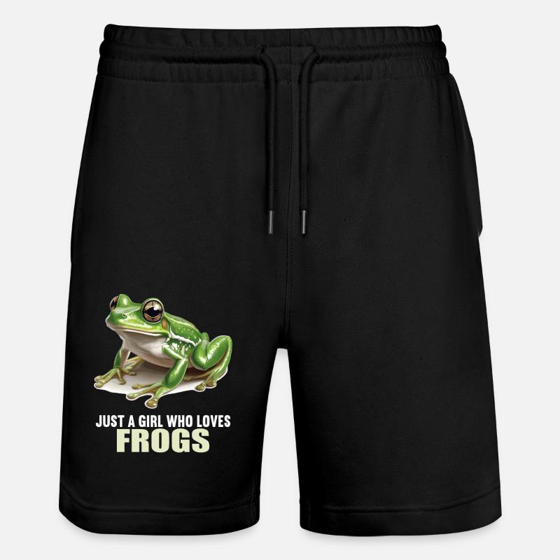 Frog Frogs - Stanley/Stella Trainer Unisex Organic Jogging Shorts - black