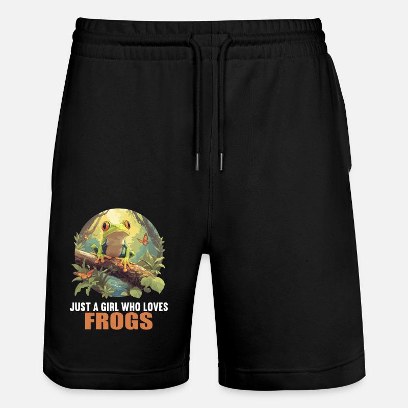 Frog Frogs - Stanley/Stella Trainer Unisex Organic Jogging Shorts - black