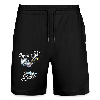Après-ski Babe Tenue de Ski Femme Celebrate - Short de jogging bio TRAINER Stanley/Stella unisexe - noir - Devant - Nik (191cm) & Marisol (170cm)