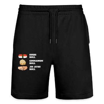 Sushi Roll Rouleau à la cannelle Rouleau de Jiu Jitsu Humour pour - Short de jogging bio TRAINER Stanley/Stella unisexe - noir - Devant - Nik (191cm) & Marisol (170cm)