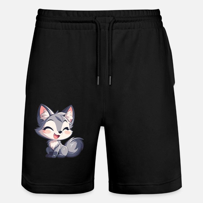 Graufüchse Graufuchs - Stanley/Stella Unisex Bio Joggingshorts Trainer  - Schwarz
