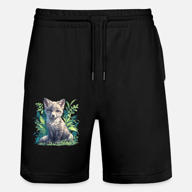 Graufüchse Graufuchs - Stanley/Stella Unisex Bio Joggingshorts Trainer  - Schwarz