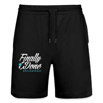 Endlich Geschiedene Scheidung - Stanley/Stella Unisex Bio Joggingshorts Trainer  - Schwarz - Vorne - Nik (191cm) & Marisol (170cm)