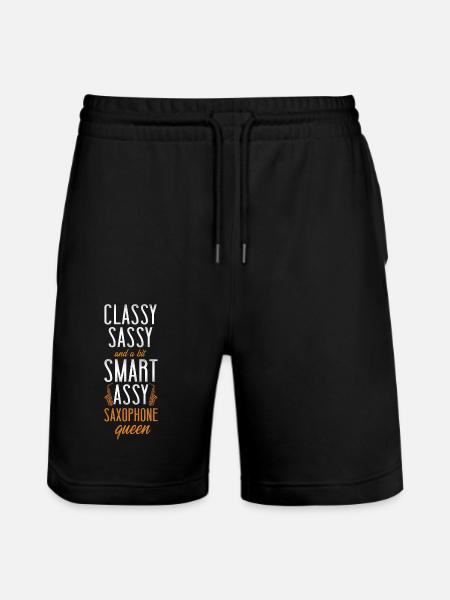 Saxophone Classy Sassy And A Bit - Stanley/Stella Trainer Unisex Organic Jogging Shorts - black