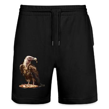Geier - Stanley/Stella Unisex Bio Joggingshorts Trainer  - Schwarz - Vorne - Nik (191cm) & Marisol (170cm)