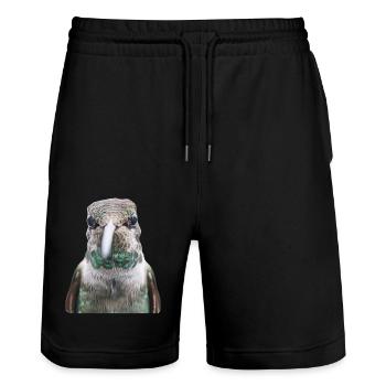 Kolibri - Stanley/Stella Unisex Bio Joggingshorts Trainer  - Schwarz - Vorne - Nik (191cm) & Marisol (170cm)