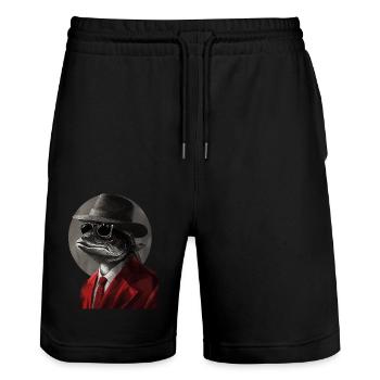Tarpon - Stanley/Stella Unisex Bio Joggingshorts Trainer  - Schwarz - Vorne - Nik (191cm) & Marisol (170cm)