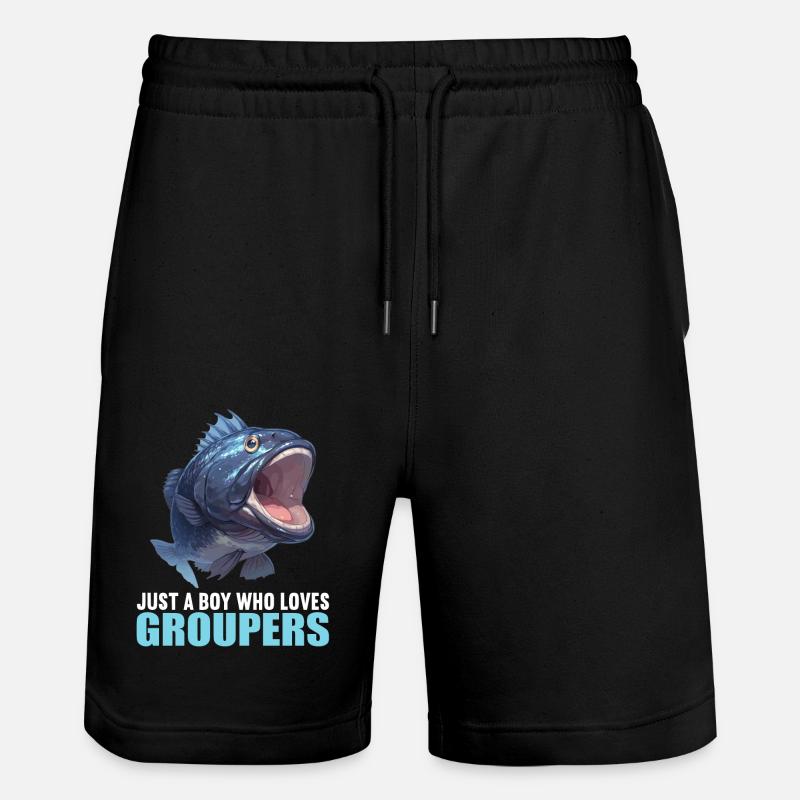 groupers grouper - Stanley/Stella Trainer Unisex Organic Jogging Shorts - black