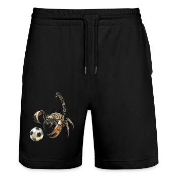 Skorpion - Stanley/Stella Unisex Bio Joggingshorts Trainer  - Schwarz - Vorne - Nik (191cm) & Marisol (170cm)