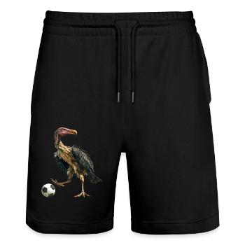 Geier - Stanley/Stella Unisex Bio Joggingshorts Trainer  - Schwarz - Vorne - Nik (191cm) & Marisol (170cm)