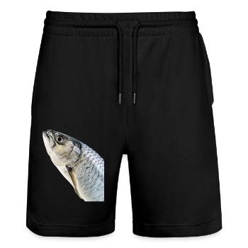 Tarpon - Stanley/Stella Unisex Bio Joggingshorts Trainer  - Schwarz - Vorne - Nik (191cm) & Marisol (170cm)
