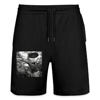 Kolibri - Stanley/Stella Unisex Bio Joggingshorts Trainer  - Schwarz - Vorne - Nik (191cm) & Marisol (170cm)