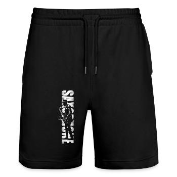 Saxophone Saxophone - Stanley/Stella Unisex Bio Joggingshorts Trainer  - Schwarz - Vorne - Nik (191cm) & Marisol (170cm)
