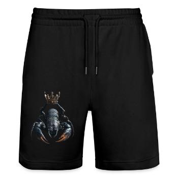 Skorpion - Stanley/Stella Unisex Bio Joggingshorts Trainer  - Schwarz - Vorne - Nik (191cm) & Marisol (170cm)