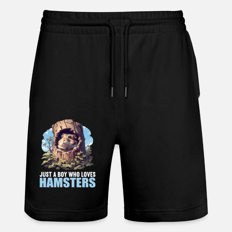 Hamster - Stanley/Stella Unisex Bio Joggingshorts Trainer  - Schwarz