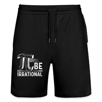 Pi Day Pi Irrational - Stanley/Stella Trainer Unisex Organic Jogging Shorts - black - Front - Nik (191cm) & Marisol (170cm)
