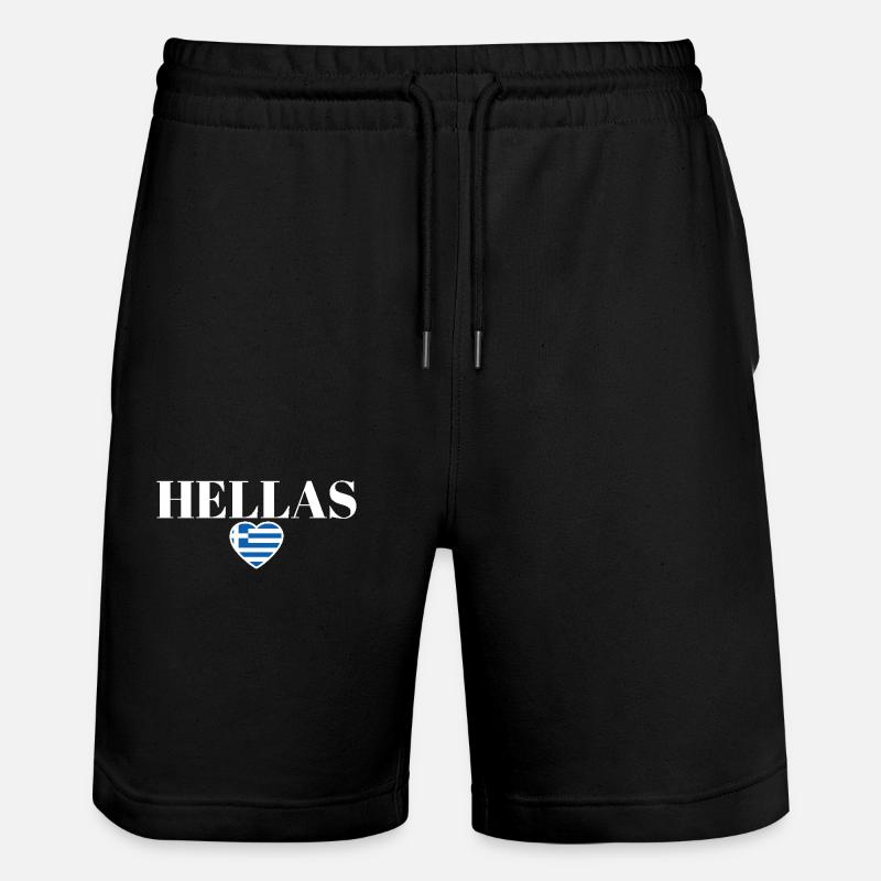 Hellas Grèce Drapeau grec Grec - Short de jogging bio TRAINER Stanley/Stella unisexe - noir
