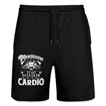 Manicurist Manicure Is My Cardio - Stanley/Stella Trainer Unisex Organic Jogging Shorts - black - Front - Nik (191cm) & Marisol (170cm)