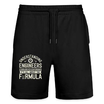 Understanding Engineers All About The Formula - Stanley/Stella Unisex Bio Joggingshorts Trainer  - Schwarz - Vorne - Nik (191cm) & Marisol (170cm)