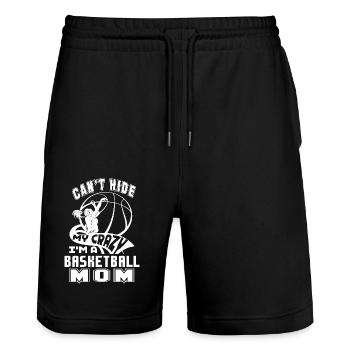 Basketball I am A Crazy Basketball Mom - Stanley/Stella Trainer Unisex Organic Jogging Shorts - black - Front - Nik (191cm) & Marisol (170cm)