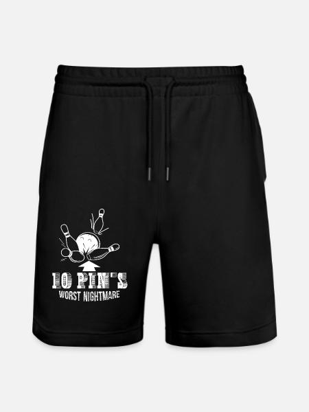 Bowling 10 Pins Worst Nightmare - Stanley/Stella Trainer Unisex Organic Jogging Shorts - black