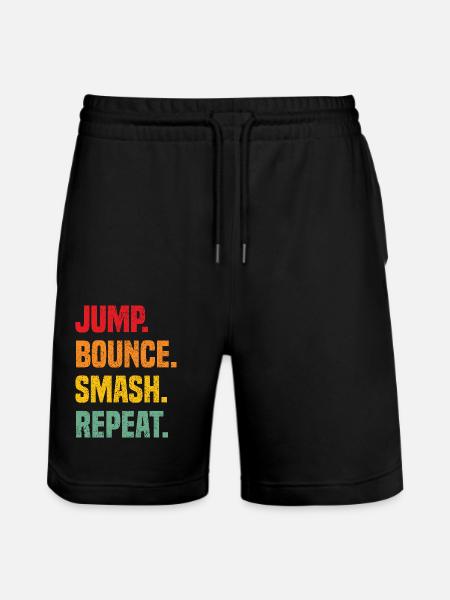 Jump Bounce Smash Gjenta morsom Bossaball - Stanley/Stella Trainer økologisk unisex-løpeshorts - svart