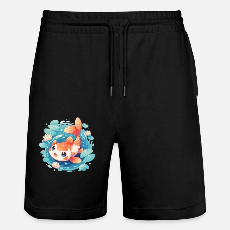 Kois Koi Karpfen - Stanley/Stella Unisex Bio Joggingshorts Trainer  - Schwarz