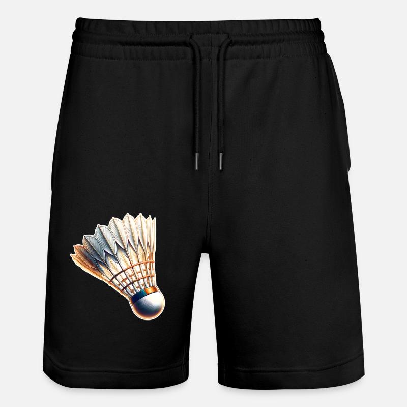 Badminton - Short de jogging bio TRAINER Stanley/Stella unisexe - noir