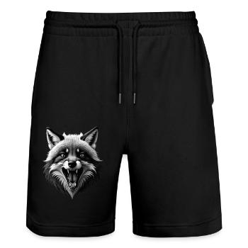 Drôle Renard Renard Art Animal Nature Animaux Animaux Sauvages - Short de jogging bio TRAINER Stanley/Stella unisexe - noir - Devant - Nik (191cm) & Marisol (170cm)